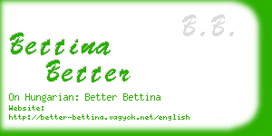 bettina better business card